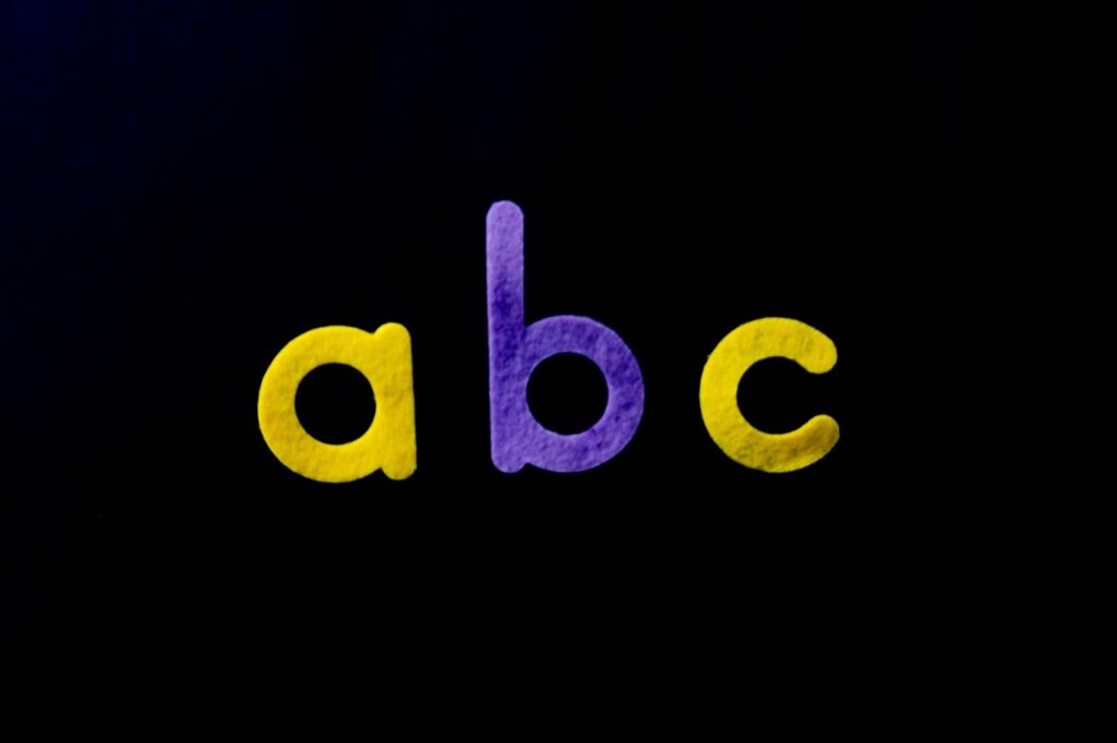 Trace Letters A. B. C